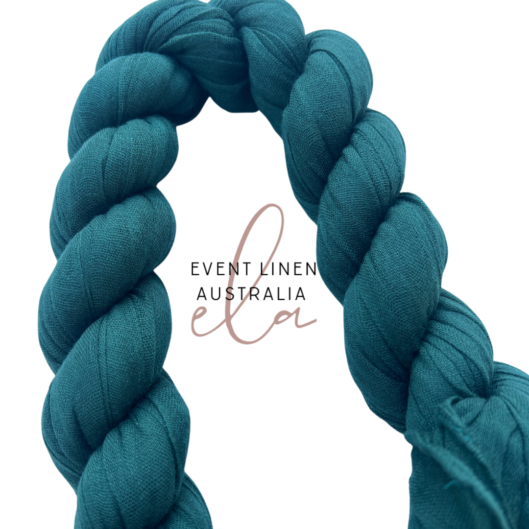 Emerald Green Cheesecloth Table Runner