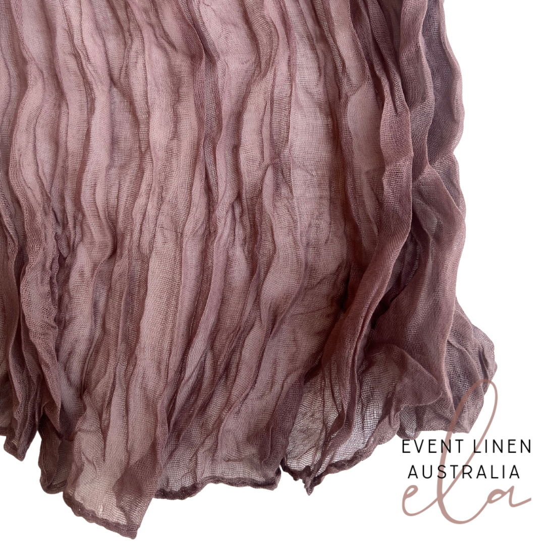 Mocha Cheesecloth Table Runner