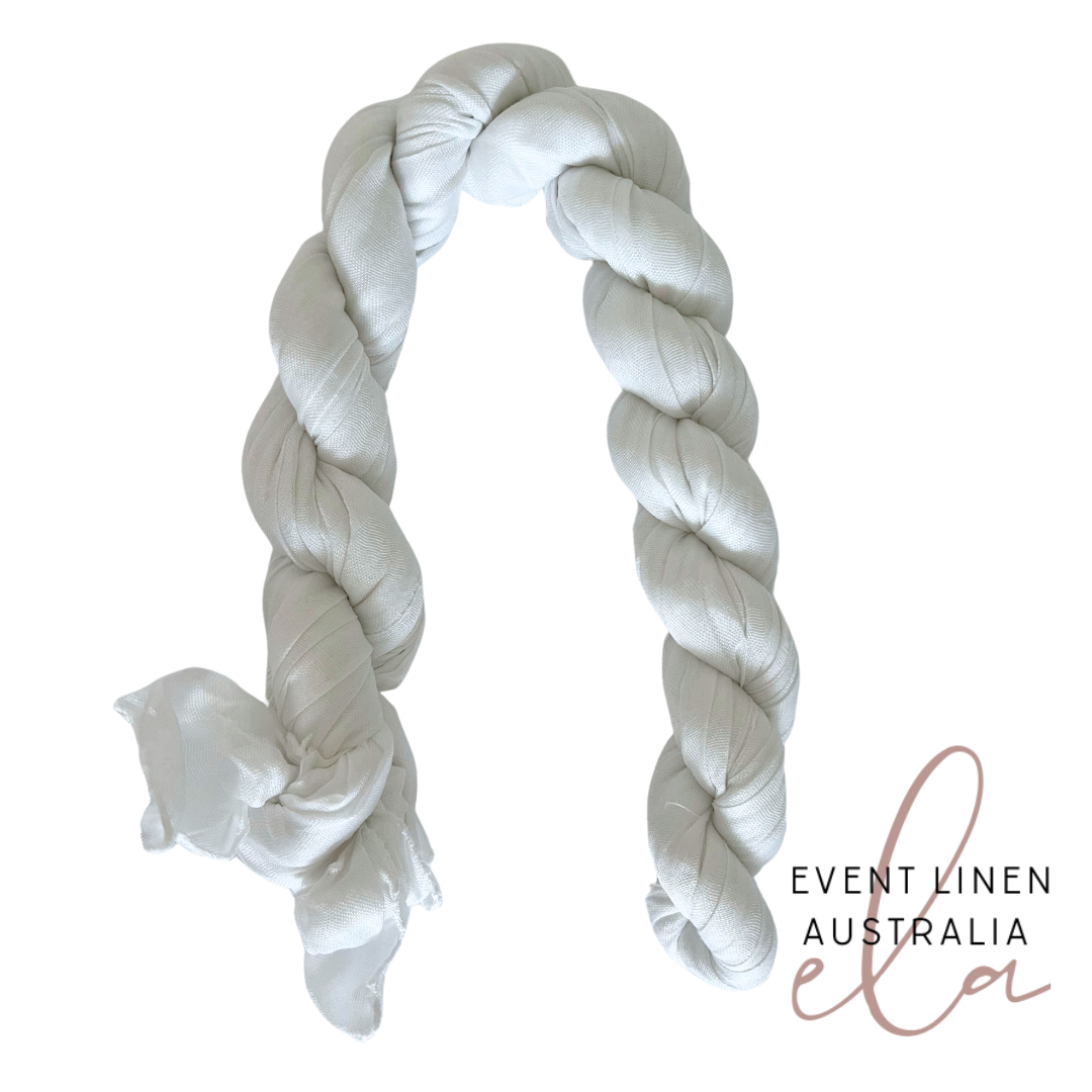 White Cheesecloth Table Runner