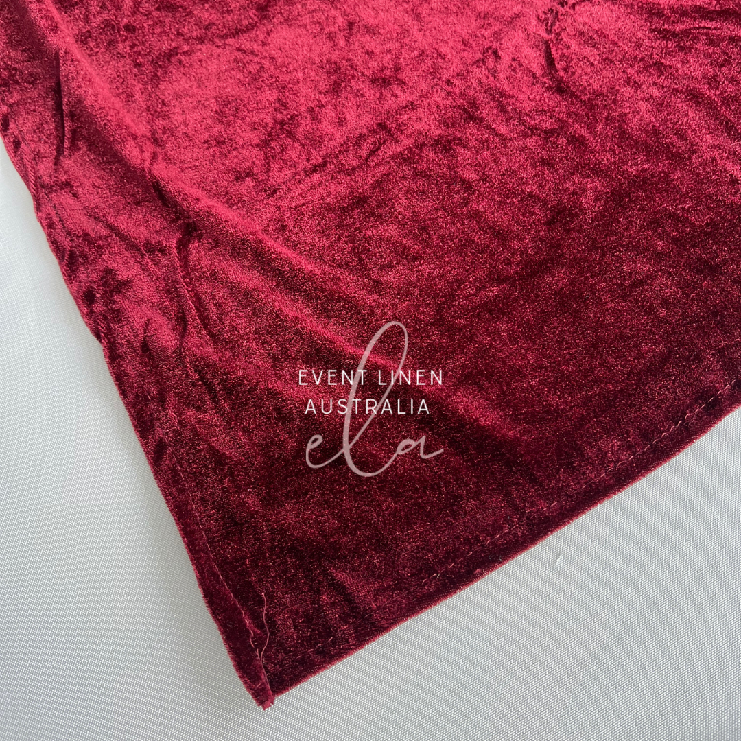 Burgundy Velvet Table Runner