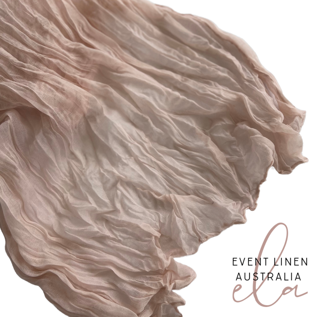 Blush Pink Cheesecloth Table Runner