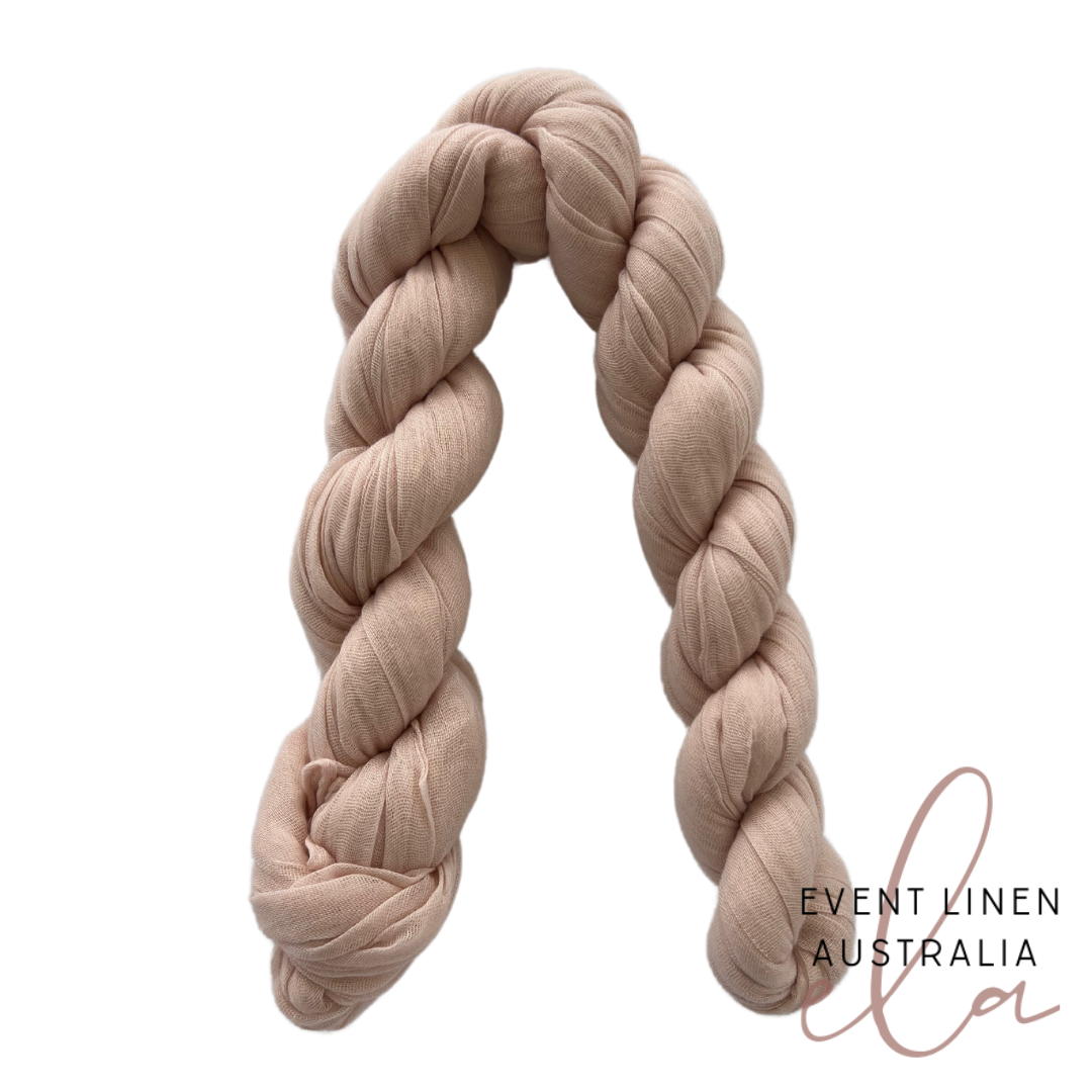 Blush Pink Cheesecloth Table Runner