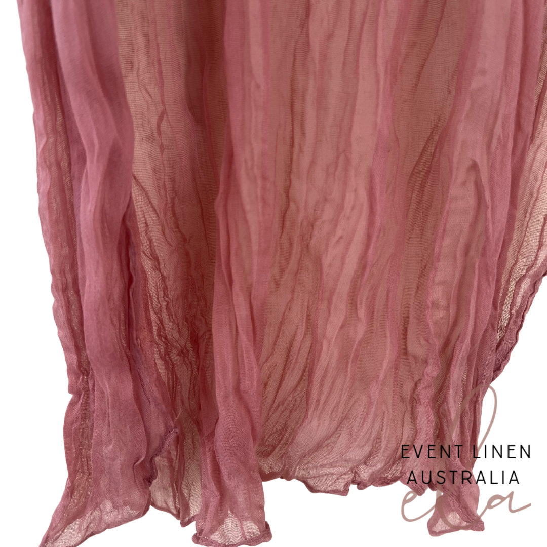 Mauve Cheesecloth Table Runner