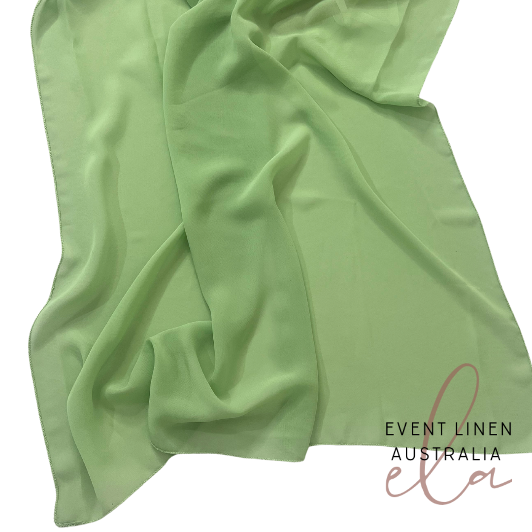 Sage Green Chiffon Table Runner