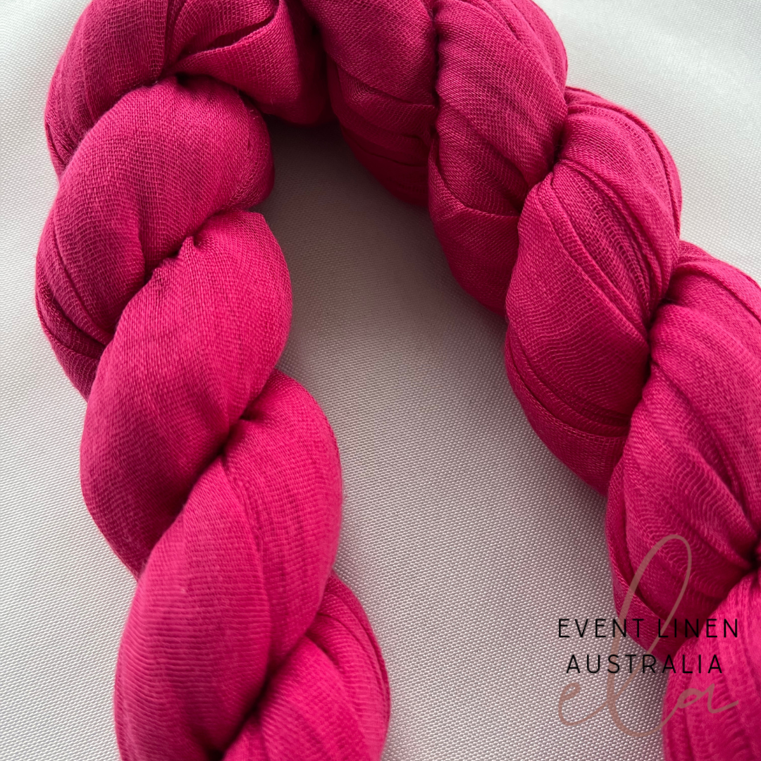 Hot Pink Cheesecloth Table Runner