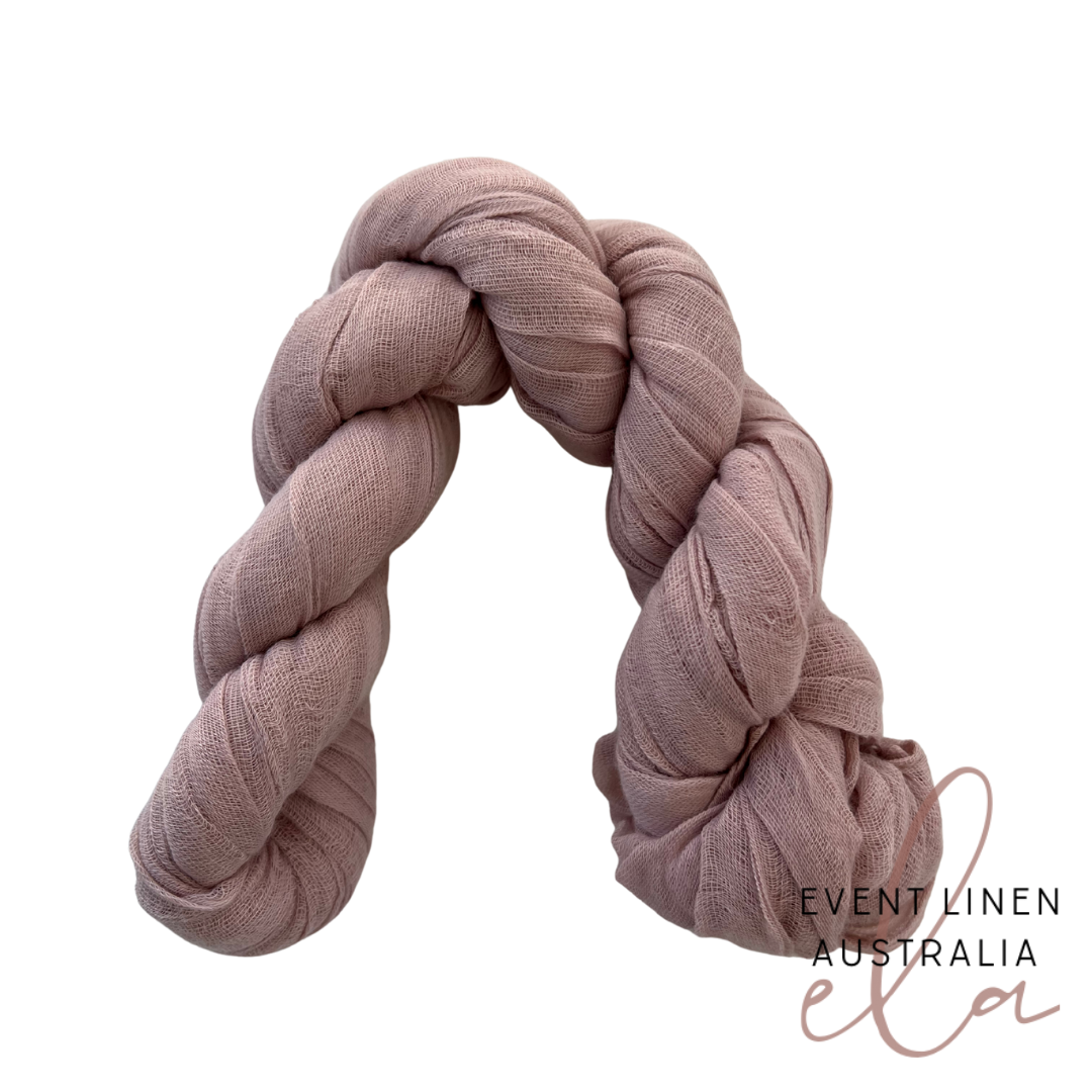 Dusty Pink Cheesecloth Table Runner