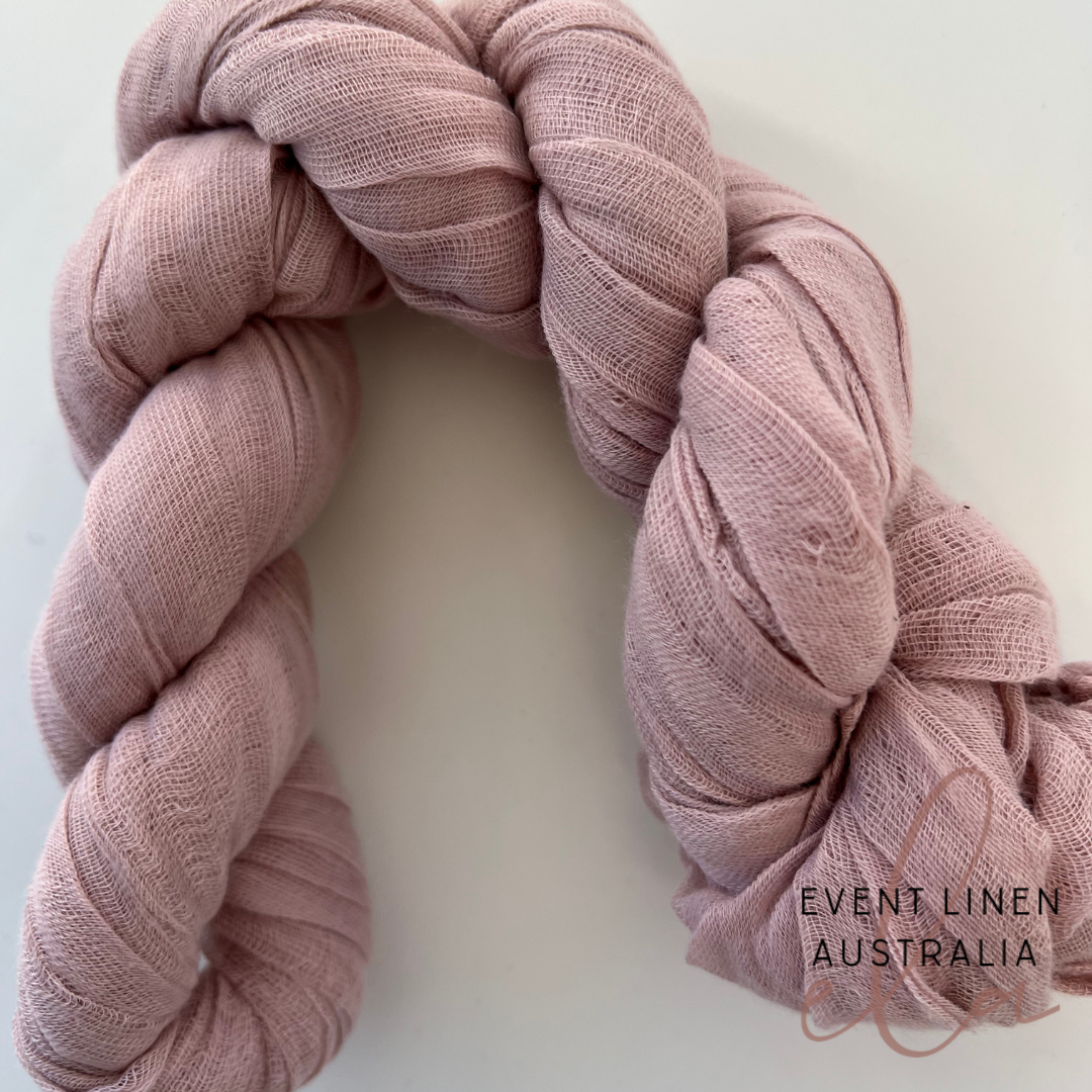 Dusty Pink Cheesecloth Table Runner