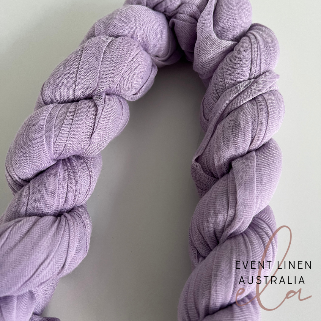 Lavender Purple Cheesecloth Table Runner