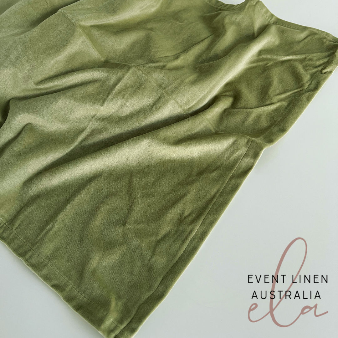 Sage Green High Quality Velvet Table Runner