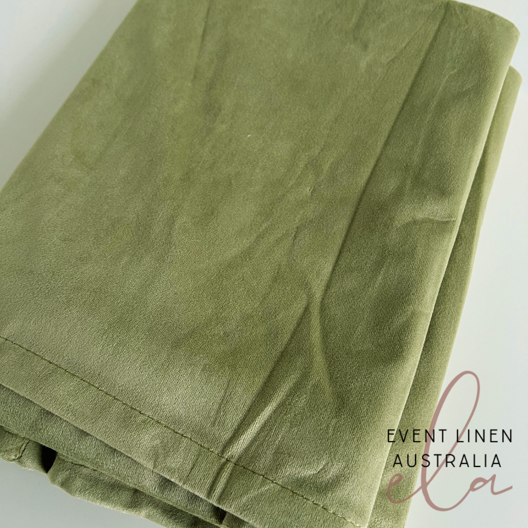 Sage Green High Quality Velvet Table Runner