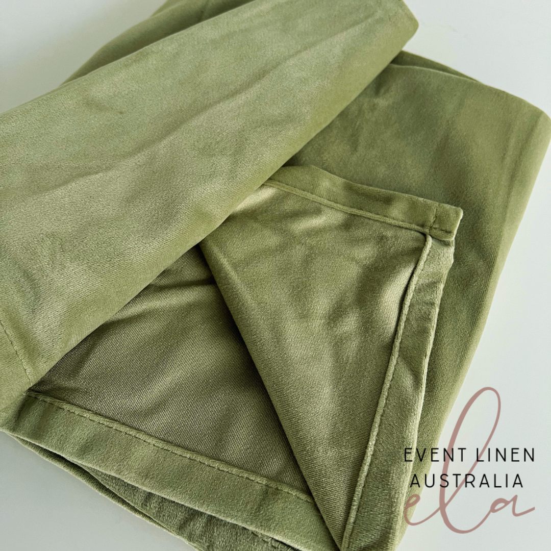 Sage Green High Quality Velvet Table Runner