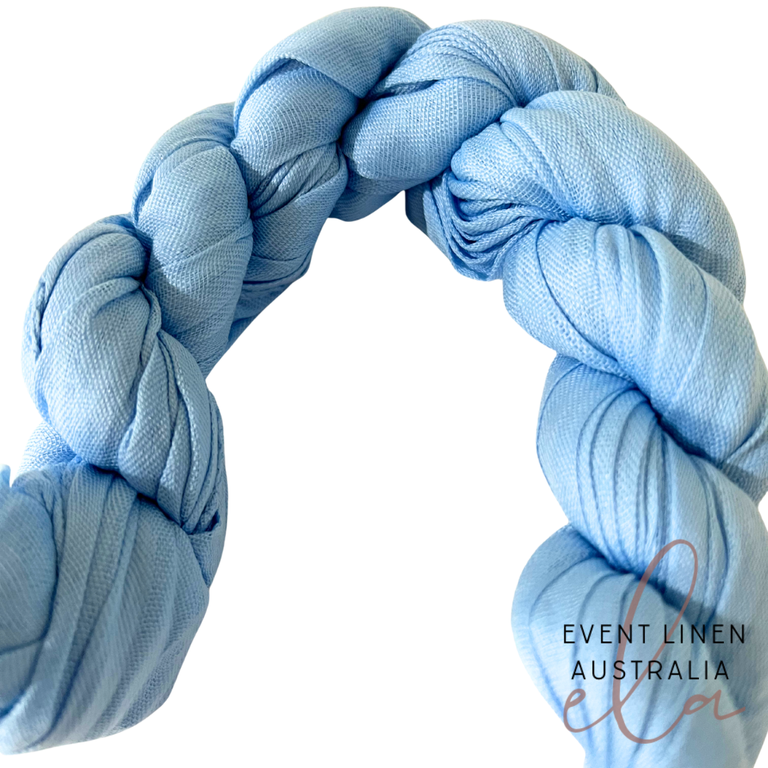 Light Blue Cheesecloth Table Runner