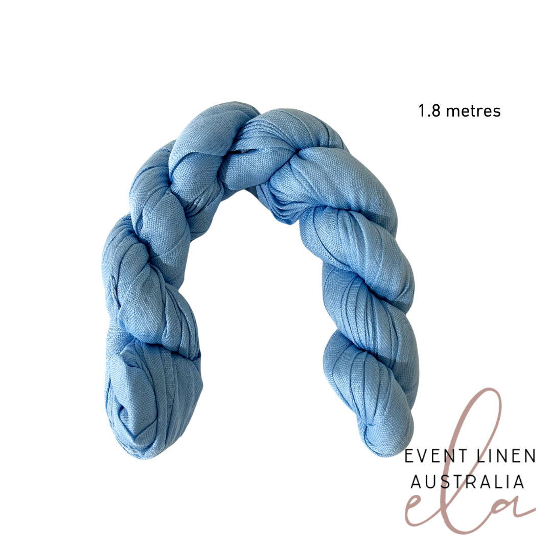 Light Blue Cheesecloth Table Runner