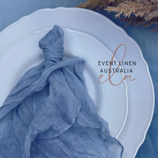 Dusty Blue Cheesecloth Napkin