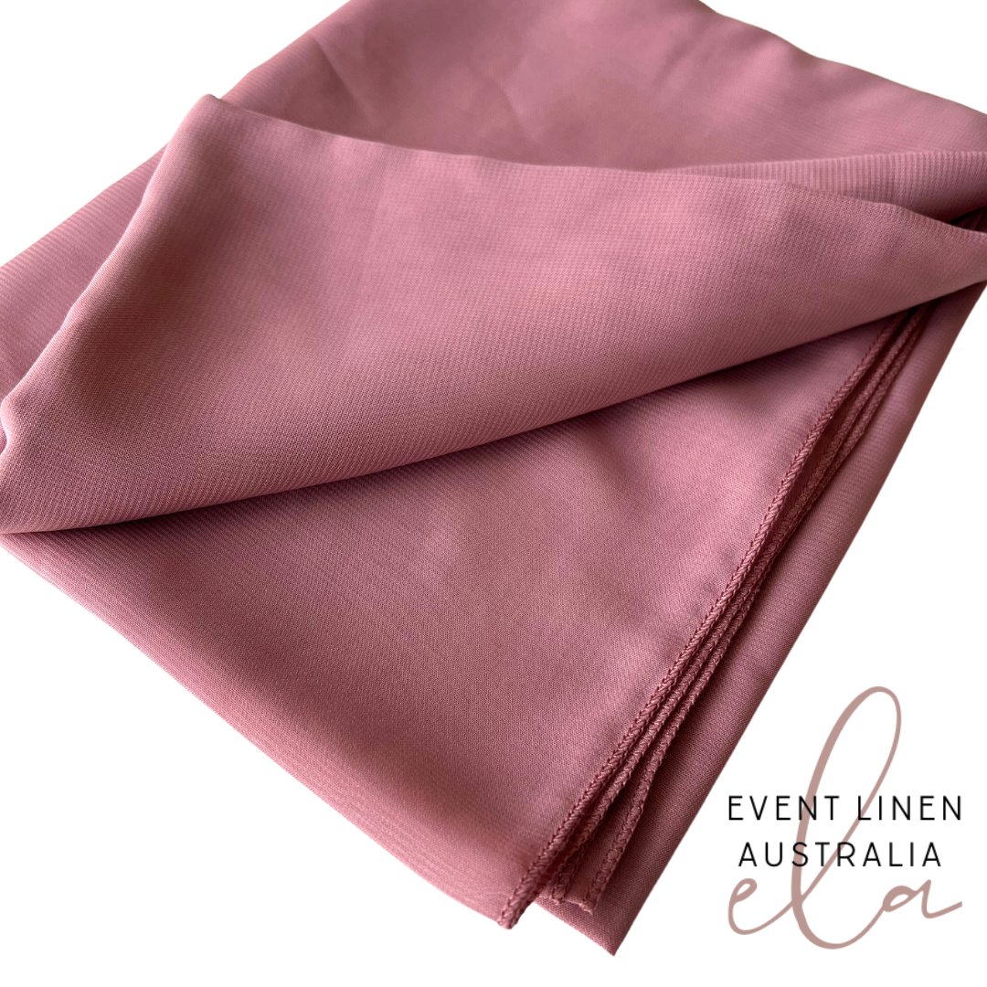 Dusty Rose Chiffon Table Runner