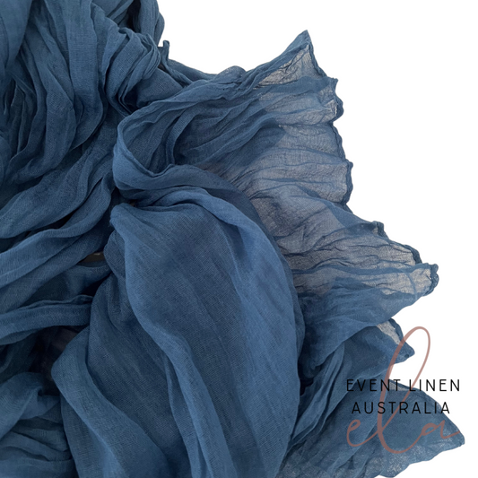 3m Blue Cheesecloth Table Runner