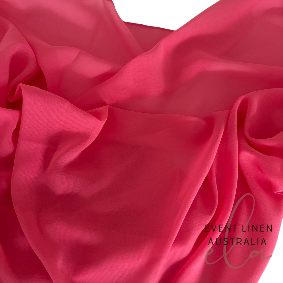 Hot Pink Chiffon Table Runner