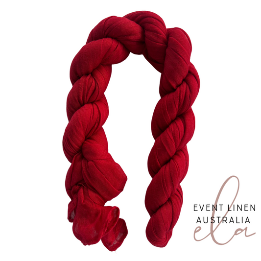 Red Cheesecloth Table Runner