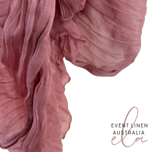 Mauve Cheesecloth Table Runner