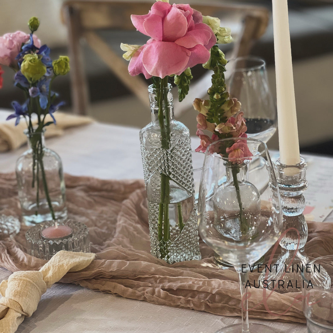 Taupe Cheesecloth Table Runner