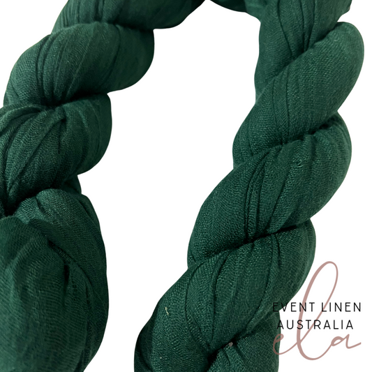 Dark Green Cheesecloth Table Runner