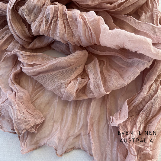 Dusty Pink Cheesecloth Table Runner