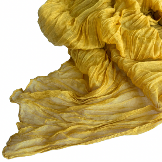 Yellow Cheesecloth Table Runner